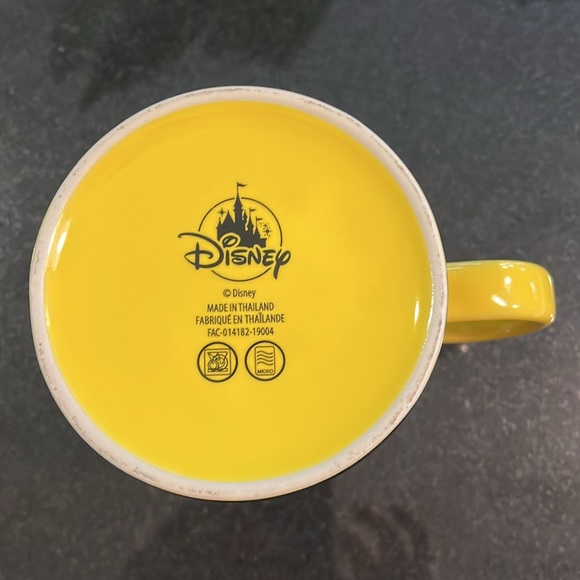 Tall Disney Minnie Mouse Black Yellow Polka Dots Mug Cup - Rare - Picture 8 of 9